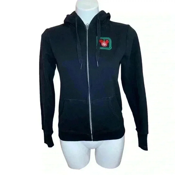 Disney WDW Christmas Minnie Embroidered Zip up Hoodie Adult XS - Picture 2 of 3